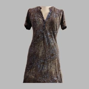 DKNY button up collar shift dress knee length xs